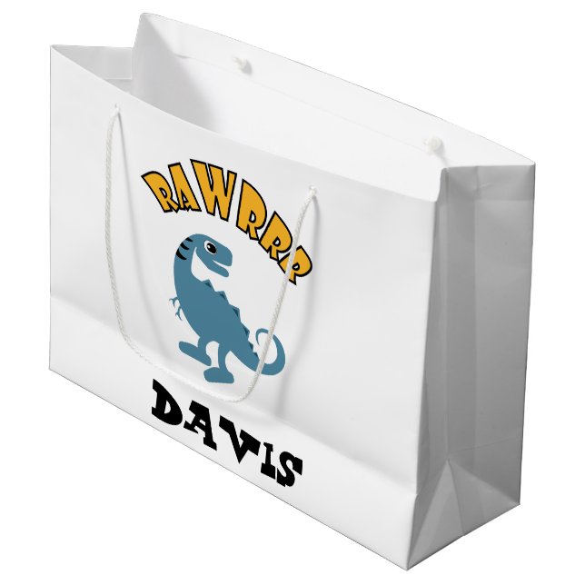 Baby Dinosaur Design - Gift Bag - stor (Framsidan Vinklad)