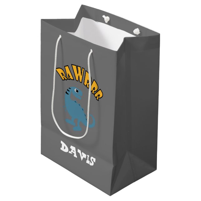 Baby Dinosaur Design - Presentpåse - Medium (Framsidan Vinklad)
