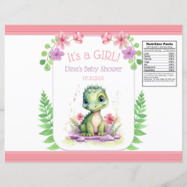 Baby Dinosaur Girl Rosa and Lila Chip Bag