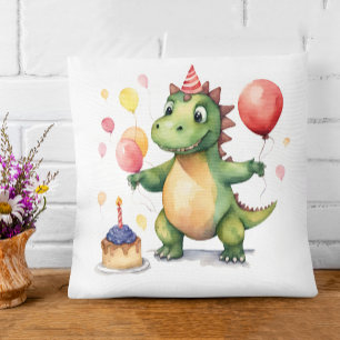 Baby Dinosaur Girls Birthday Kudde
