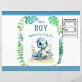 Baby Dinosaur Grönt och Blue Chip Bag