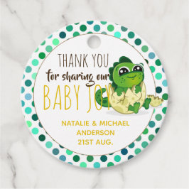 Baby Dinosaur Hatching Egg Boys Girls Shower Gåvor Etiketter