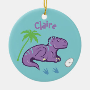 Baby Dinosaur Iguanodon Julgransprydnad Keramik