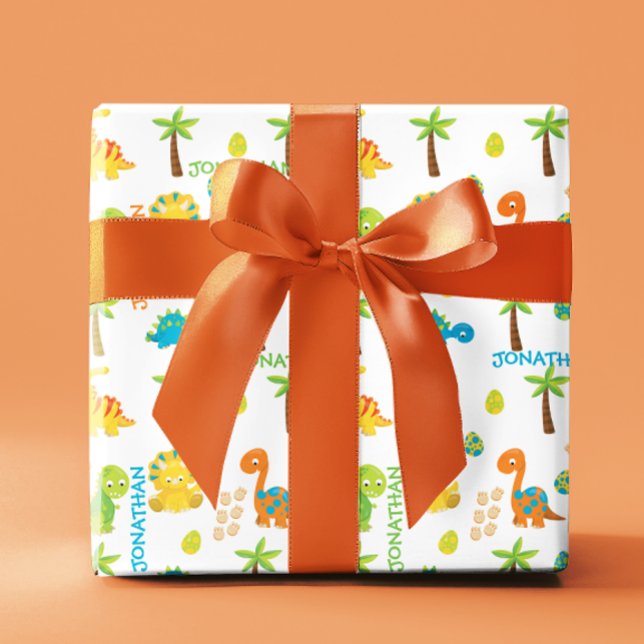 Baby Dinosaur Jurassic Personlig Presentpapper (Skapare uppladdad)