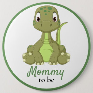Baby Dinosaur Mamma Baby Shower-knapp Knapp