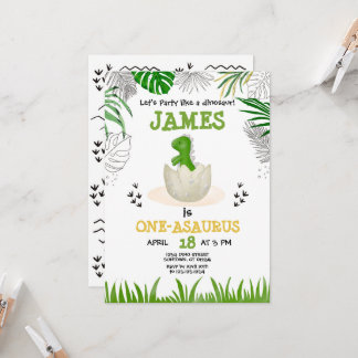 Baby Dinosaur oavsett ålder Inbjudningar