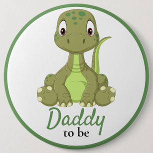 Baby Dinosaur Pappa Baby Shower-knapp Knapp
