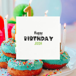 Baby Dinosaur Personlig Födelsedagsfest Pappersservett