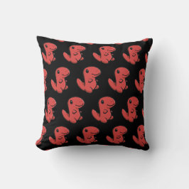 Baby dinosaur pillow - Black & red Kudde