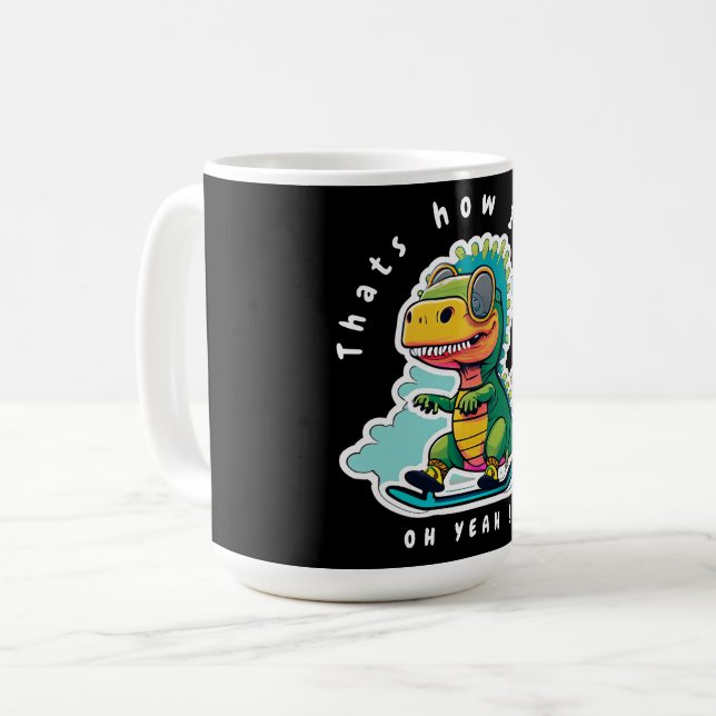 Baby Dinosaur Skating | Så här rullar jag Kaffemugg (Framsida vänster)