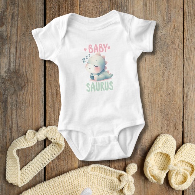 Baby dinosaur söt älsklig Baby shower present T Shirt (Baby Dinosaur Baby Saurus Baby shower gift, Baby Body suit, New baby gift)