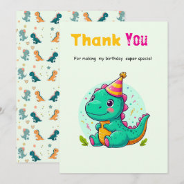 Baby Dinosaur Thank-you Cards Tack Kort