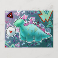 Baby Dinosaur Triangle Background
