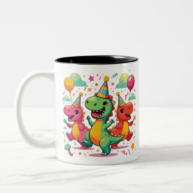 Baby Dinosaur Två-Tonad Mugg (Vänster)