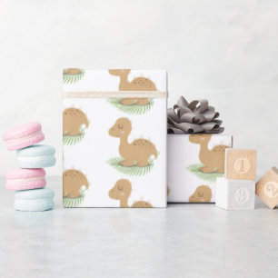 Baby Dinosaur vid Löv Presentpapper