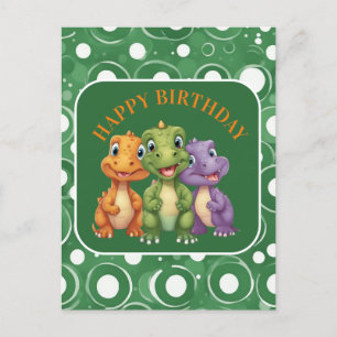 Baby Dinosaurs Party Vykort