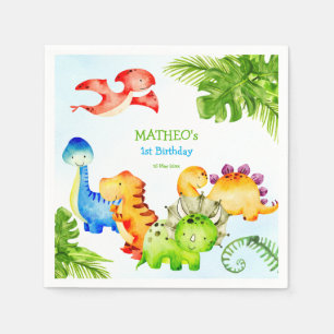 Baby dinosaurs småbarn födelsedagsfest pappersservett