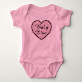 Baby Diva Heart BodyKodräkt T Shirt