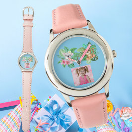 Baby djur Anpassningsbar Photo Kids Watch Birthday Armbandsur