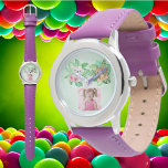 Baby djur Anpassningsbar Photo Kids Watch Birthday Armbandsur<br><div class="desc">Gör din lilla speciella dag ännu mer minnesvärd med den här beundransvärda Tropiska Baby djur-Anpassningsbarna Photo Kids Watch! Den här klara, lekande tidsbiten har en härlig matris av baby djur som är kapslad mellan lush grönt lövs och tropiska blommor. Den ljusa och trevliga designen kommer att fånga alla barn, skapar...</div>