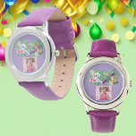 Baby djur Anpassningsbar Photo Kids Watch Birthday Armbandsur<br><div class="desc">Gör din lilla speciella dag ännu mer minnesvärd med den här beundransvärda Tropiska Baby djur-Anpassningsbarna Photo Kids Watch! Den här klara, lekande tidsbiten har en härlig matris av baby djur som är kapslad mellan lush grönt lövs och tropiska blommor. Den ljusa och trevliga designen kommer att fånga alla barn, skapar...</div>
