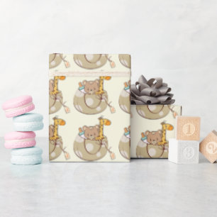 Baby djur Baby Shower Presentpapper