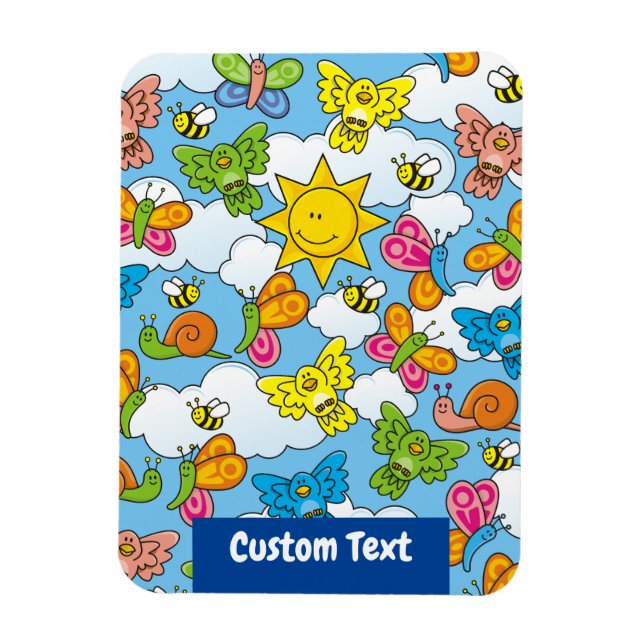 Baby djur-bakgrund magnet (Vertikal)