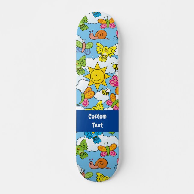 Baby djur-bakgrund mini skateboard bräda 18,5 cm (Framsida)