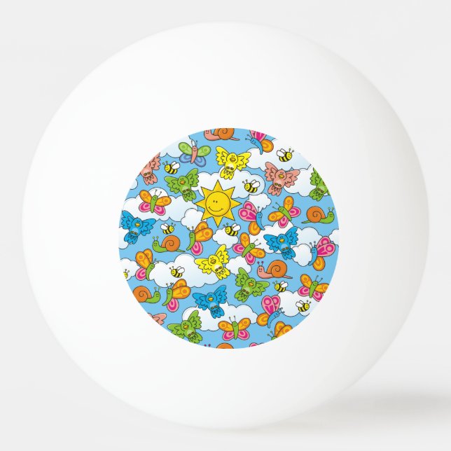 Baby djur-bakgrund pingisboll (Framsidan)