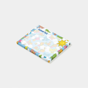 Baby djur-bakgrund post-it block