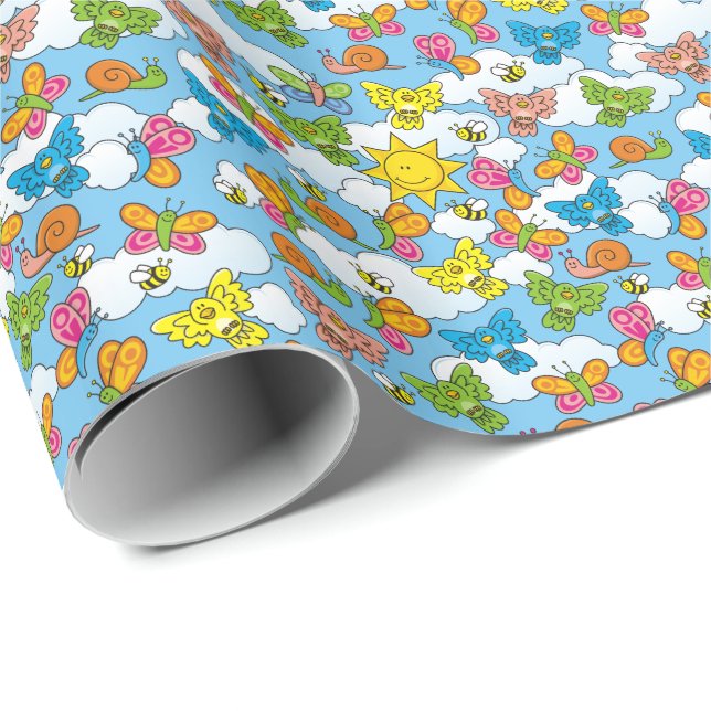 Baby djur-bakgrund presentpapper (Rullad Hörn)