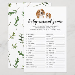 Baby djur Beagle Watercolor Theme