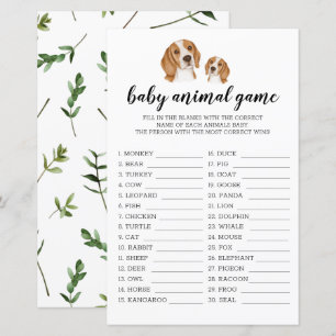 Baby djur Beagle Watercolor Theme