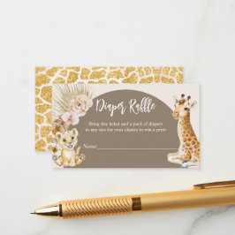 Baby djur boho arch babydusch Raper raffle Tilläggskort