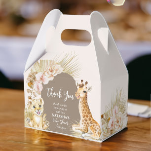 Baby djur boho arch babydusch tack presentaskar