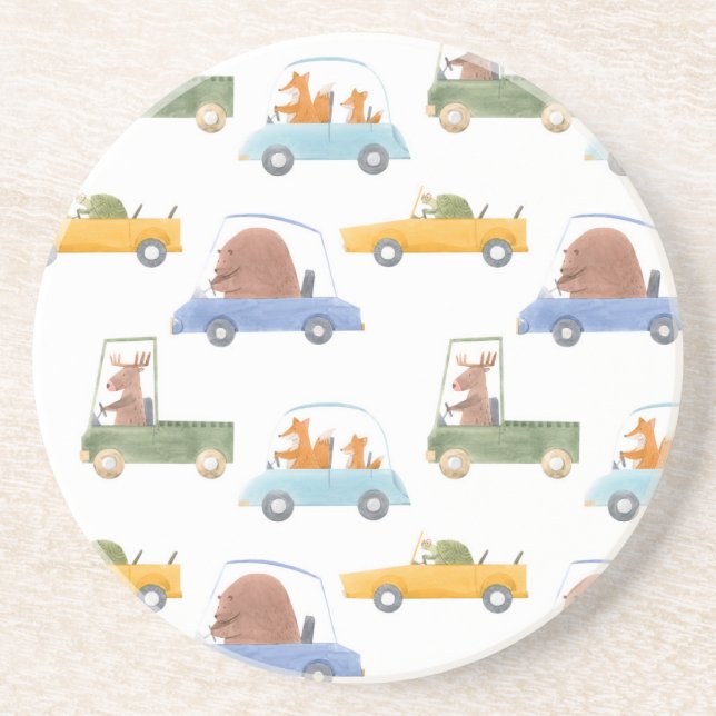 Baby djur: handdragen vattenfärg mönster. underlägg (Framsidan)