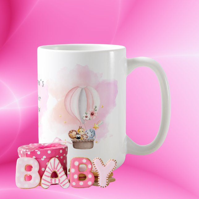 Baby djur i en Rosa Luftballong Kaffemugg (Skapare uppladdad)