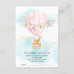 Baby djur Luftballong Diaper Raffle Biljett Tilläggskort