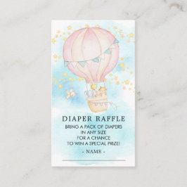 Baby djur Luftballong Diaper Raffle Biljett Tilläggskort