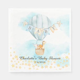 Baby djur Luftballong Shower Papprare servetter