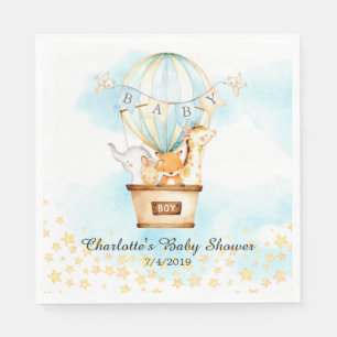 Baby djur Luftballong Shower Papprare servetter