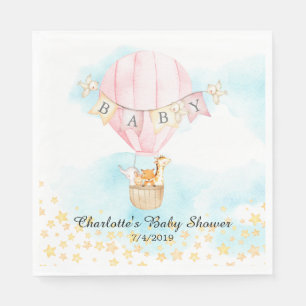 Baby djur Luftballong Shower Papprare servetter