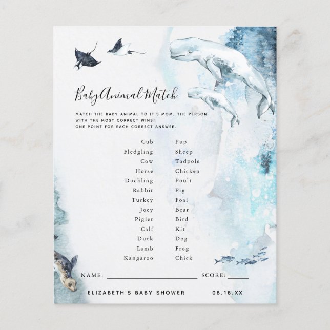 Baby djur Match | Barnstödsspel (Framsida)