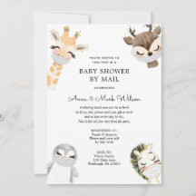 Baby djur med maskbabyvisare efter Mail Invita