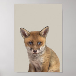 Baby djur Nursery Poster - Fox