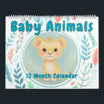Baby djur Pastel Färg Shower | Nursery Room Kalender<br><div class="desc">Omvandla ditt space med den här charmerande 12-månaderskalendern som innehåller betal-baby djur. Perfekt för att fira en ny början är det en idealisk gåva till babyduschar,  daghem eller stolta nya föräldrar. Anpassa startmånaden för att skapa en unik och tankfull förstaårskivning som är så praktisk som den är.</div>