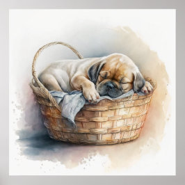 Baby djur Prints for Nursery, Cute Hund poster