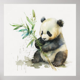 Baby djur Prints for Nursery, Cute Panda poster