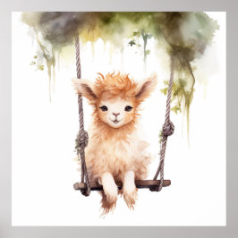 Baby djur Prints for Nursery, Safari poster