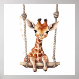 Baby djur Prints for Nursery, Safari poster